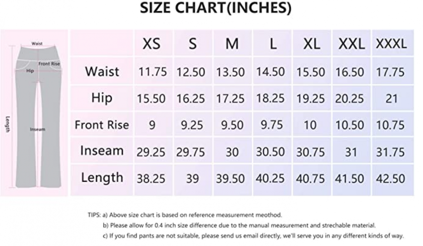 Haining Women's Bootcut Yoga Pants Tummy Control Workout Non See ...